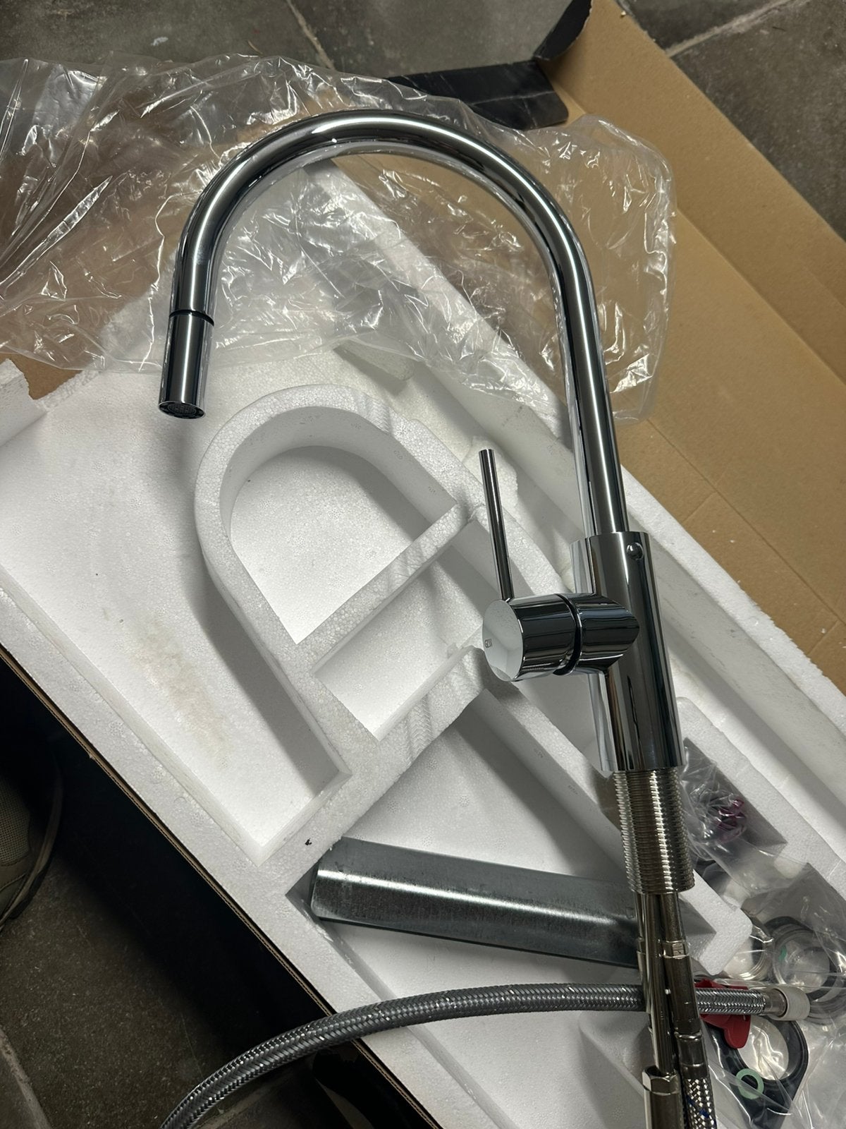 Nieuwe Gessi Oxygene 20573 Chrome – met uittrekbare douche, Enlèvement, Comme neuf, Douche