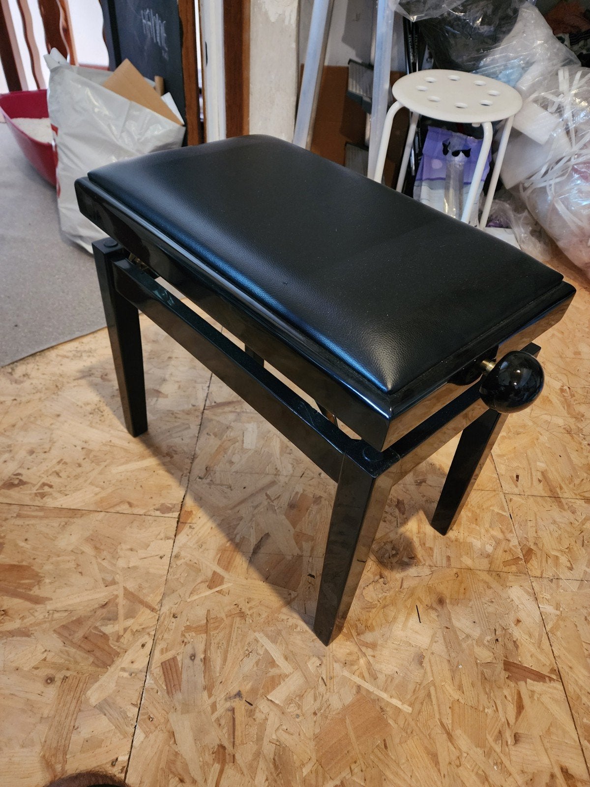 Piano stoel, Muziek en Instrumenten, Ophalen, Zwart, Piano