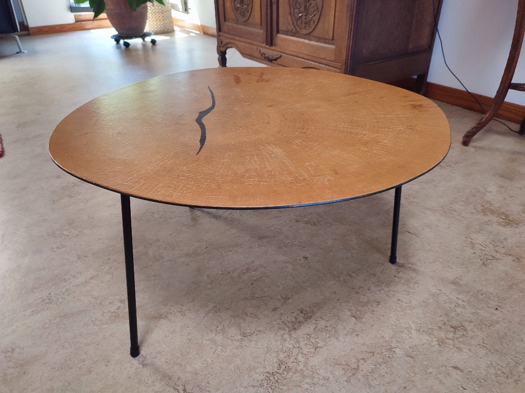 salontafeltje, Maison & Meubles, Tables | Tables de salon, Rond, 50 à 100 cm, Enlèvement, Utilisé