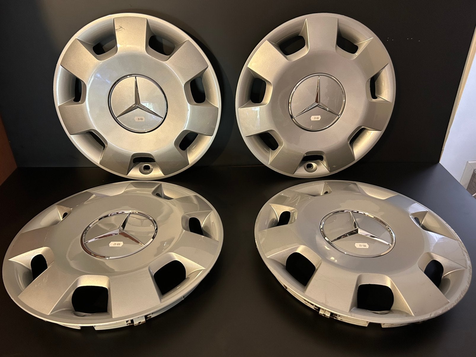 4 originele Mercedes wieldoppen klasse A en klasse B in 15", Ophalen of Verzenden, Gebruikt