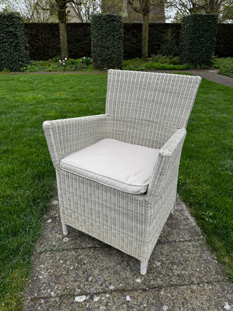 Rieten tuinstoelen, Tuin en Terras, Ophalen, Gebruikt, Rotan