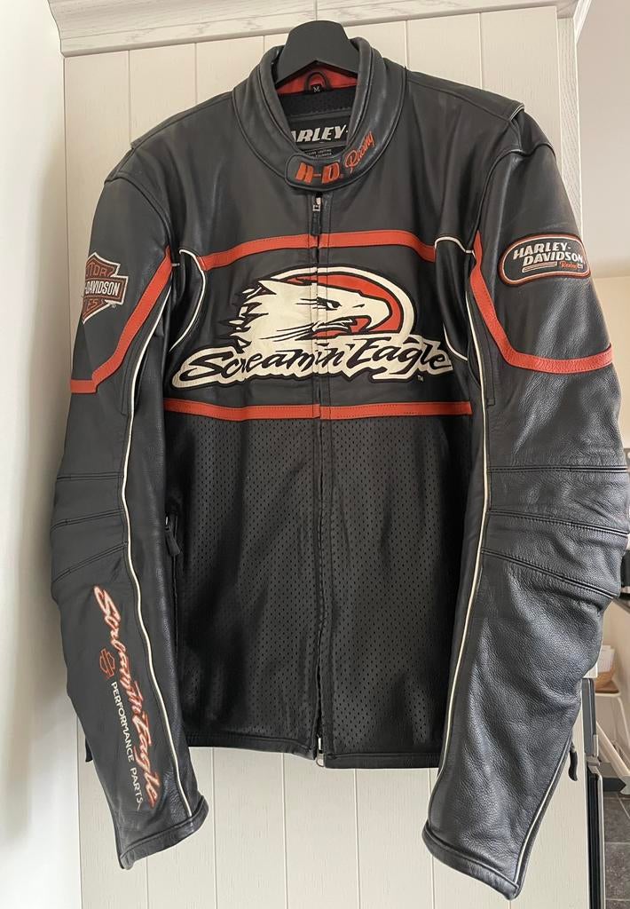 Lederen motorvest Harley Davidson, Motos, Vêtements | Vêtements de moto, Manteau | cuir, Hommes, Seconde main, Enlèvement ou Envoi