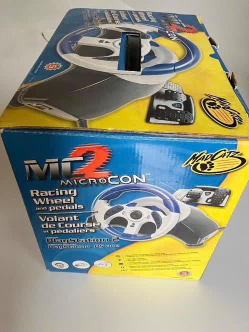 Ps1 en Ps2 racing wheel met pedalen ., Games en Spelcomputers, Spelcomputers | Sony Consoles | Accessoires, Ophalen, Zo goed als nieuw