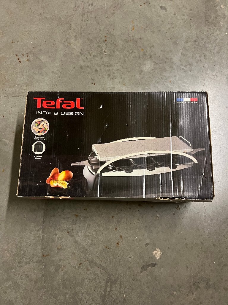 Tefal raclette / gourmetstel – inox & design, Ophalen, Nieuw