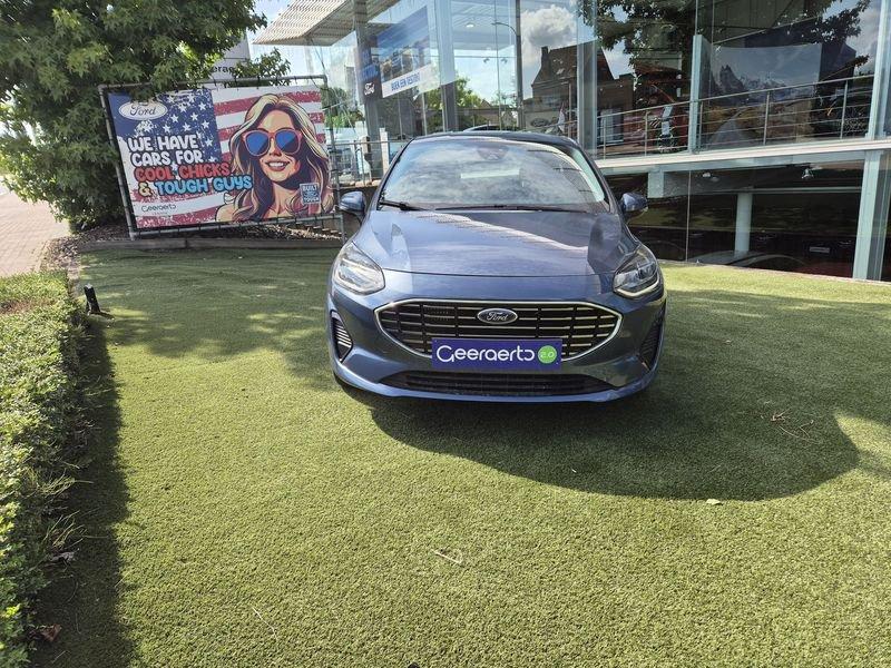 Ford Fiesta EcoBoost mHEV Titanium A7 DCT, Stof, Gebruikt, Blauw, Bedrijf
