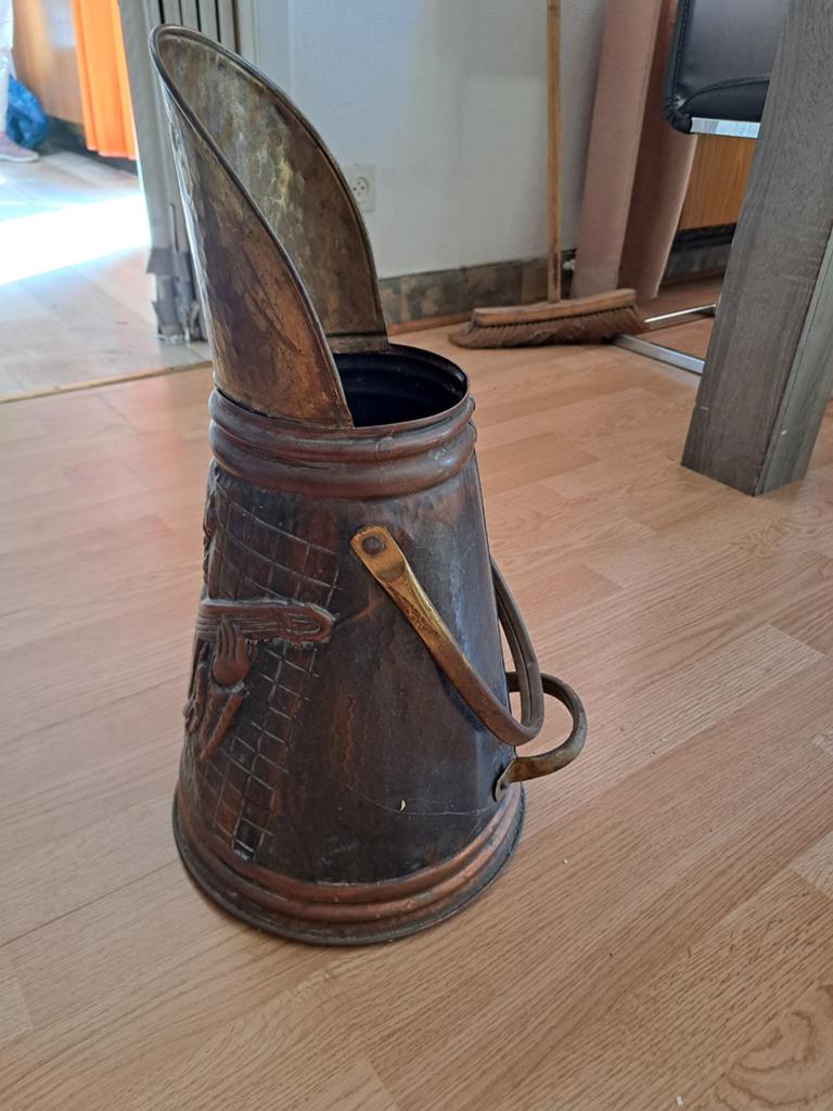 vintage koperen kolenkit, Antiek en Kunst, Ophalen
