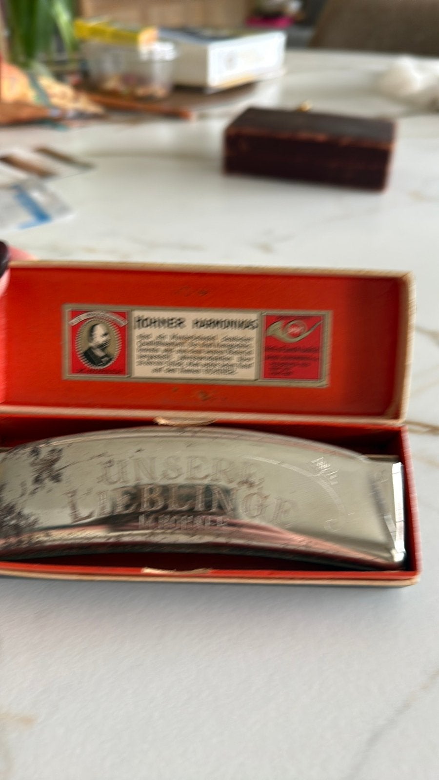 Antieke mondharmonica, Muziek en Instrumenten, Ophalen of Verzenden, Gebruikt