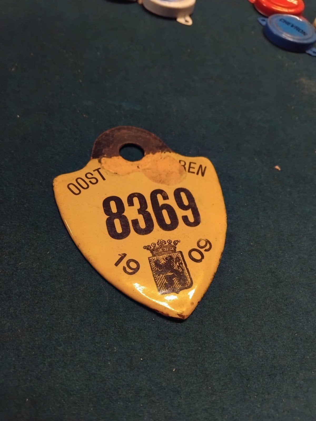 plaque de vélo en émail 1909, Enlèvement ou Envoi
