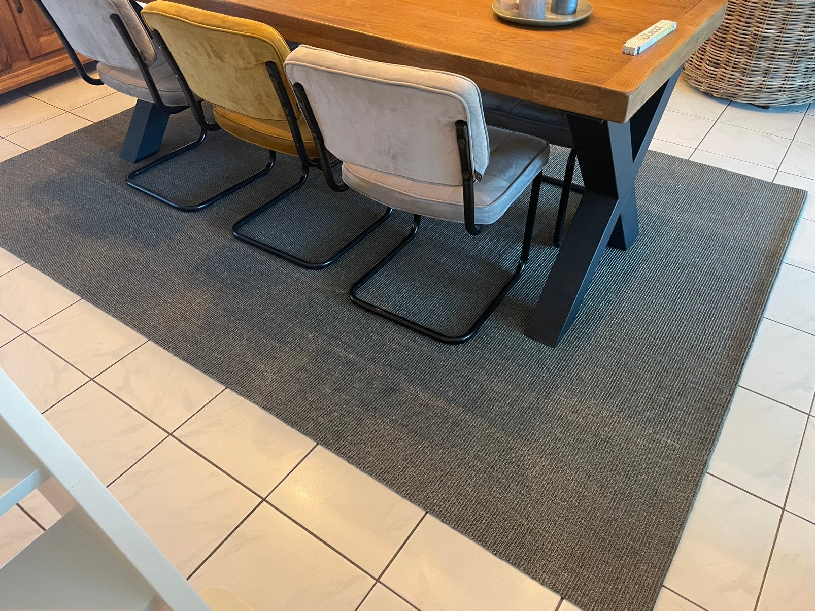 Grijz mat 200cmx290cm, Huis en Inrichting, Stoffering | Vloerbedekking, Ophalen, Zo goed als nieuw