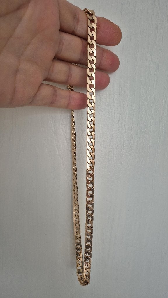 👍verguld Ketting goudkleur 59 cm lang zonder slot = 50 gram, Bijoux, Sacs & Beauté, Colliers, Enlèvement, Neuf, Or, Autres matériaux