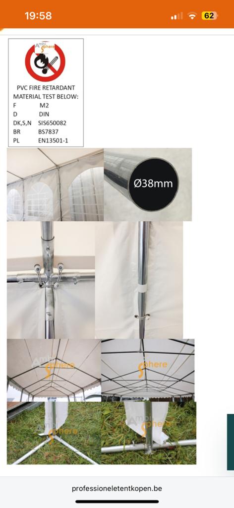 Tent 15x7,5, Tuin en Terras, Partytenten, Ophalen, Gebruikt, Partytent, 6 meter of meer