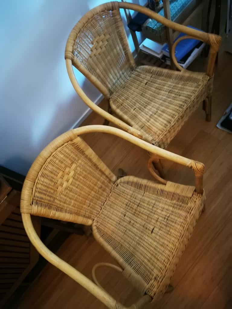 2 chaises en rotin, Jardin & Terrasse, Chaises de jardin, Enlèvement, Rotin