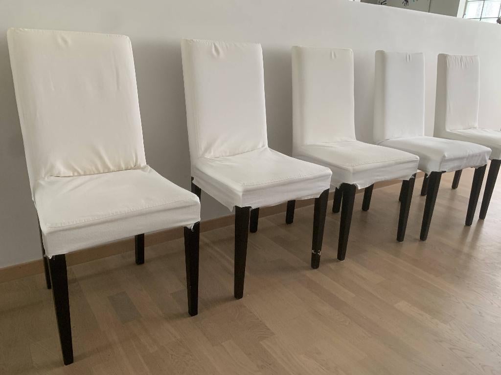 Lot de 6 chaises HABITAT entièrement déhoussables, Maison & Meubles, Enlèvement, Utilisé, Blanc