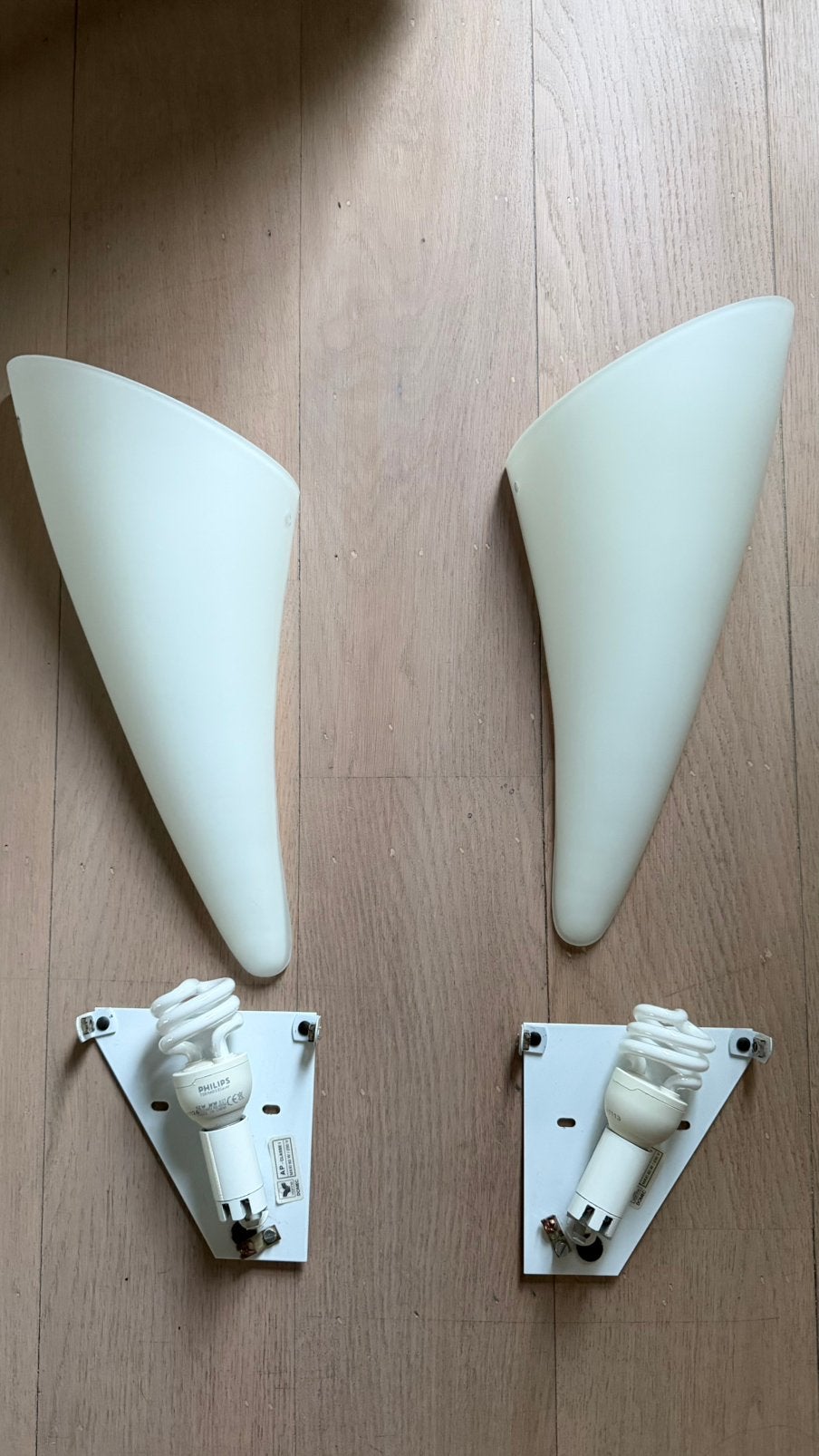 Mooie wandverlichting geslepen mat glas vianne FR, Ophalen, E27 (groot), Overige merken, Inclusief lichtbron