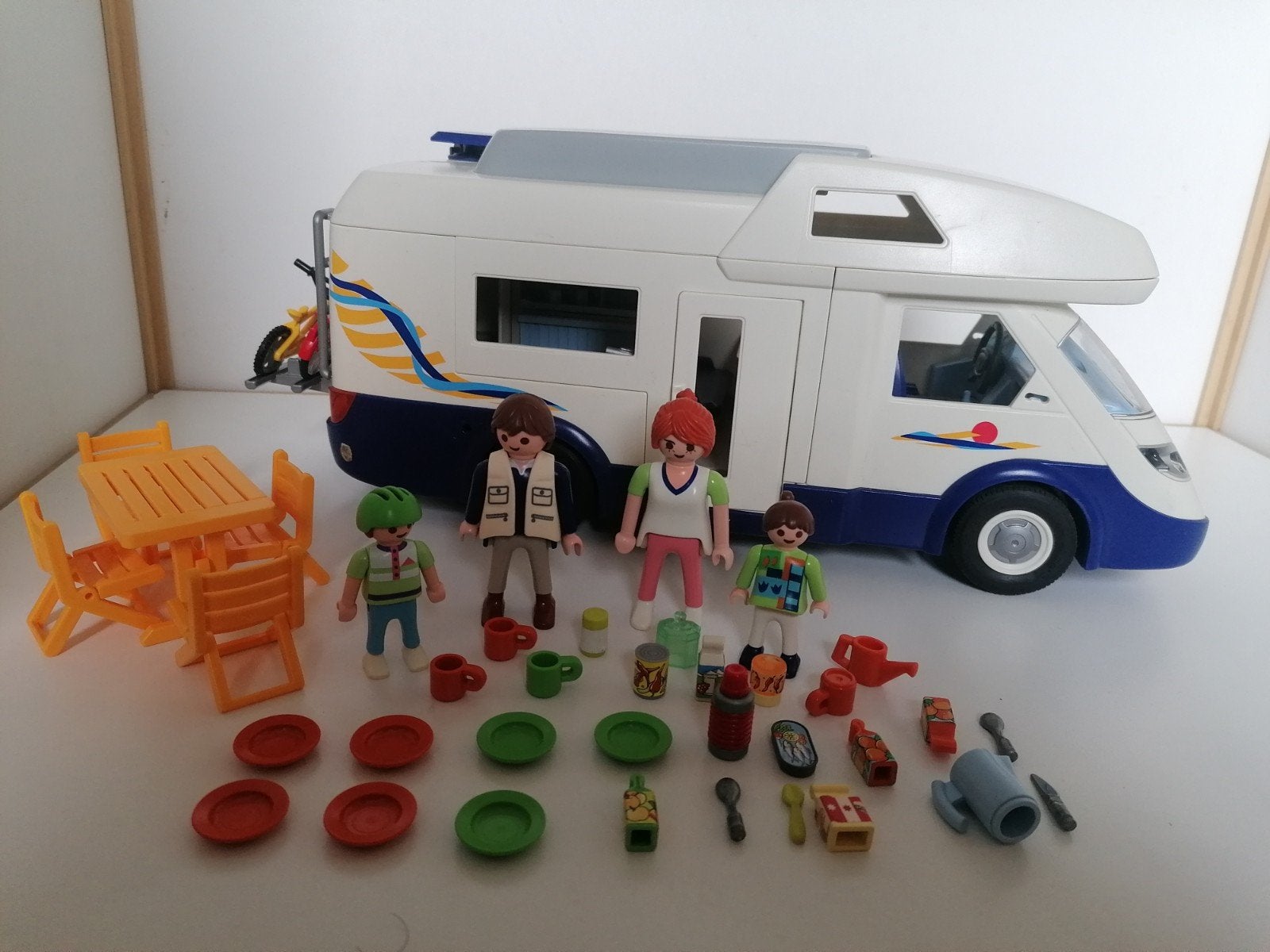 Grand camping-car familial Playmobil 4859 avec accessoires, Enfants & Bébés, Enlèvement ou Envoi, Comme neuf, Kit complet, Véhicule