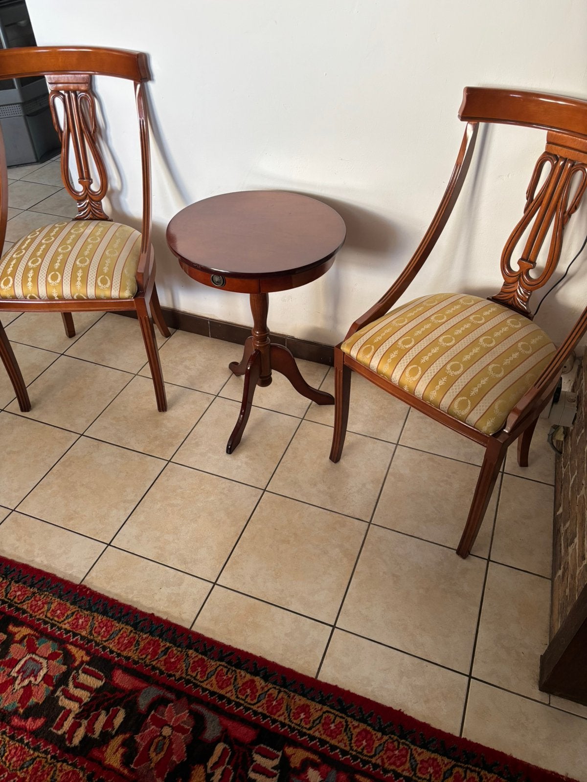 2 stoelen en tafel, Antiek en Kunst, Ophalen