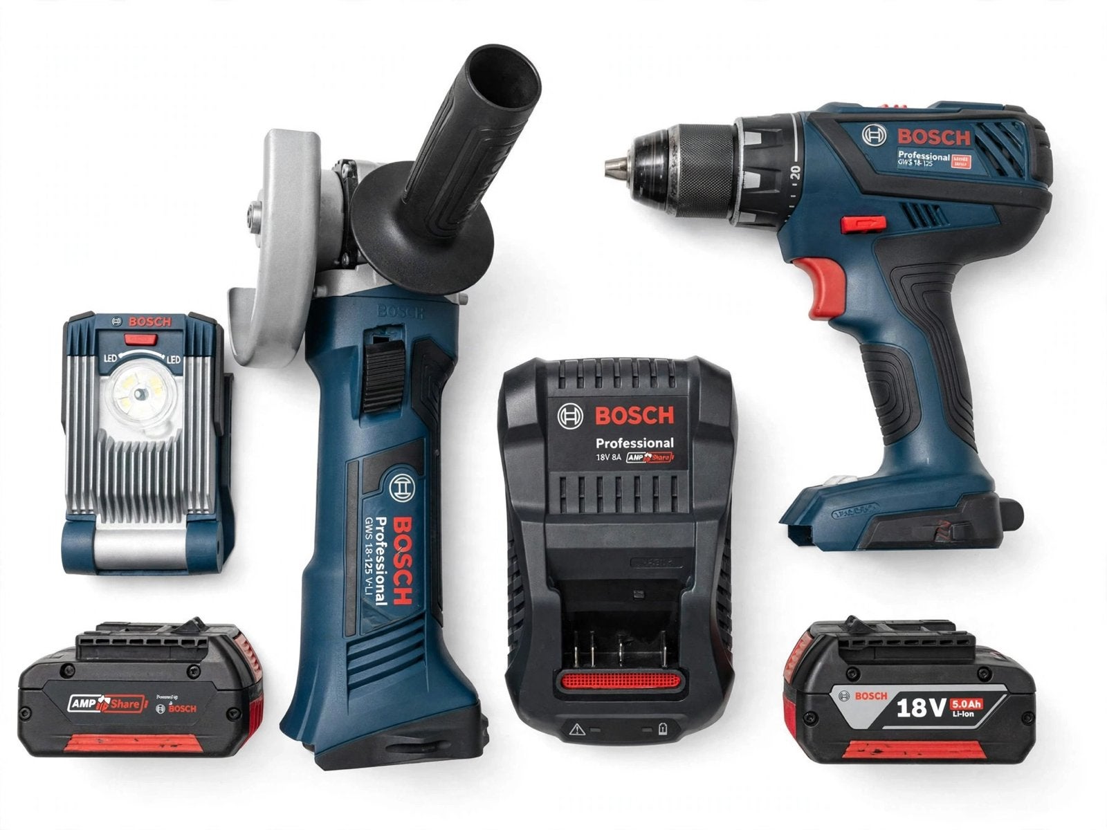 Lot Bosch Professional 18V - GWS 18-125, Bricolage & Construction, Enlèvement, Comme neuf