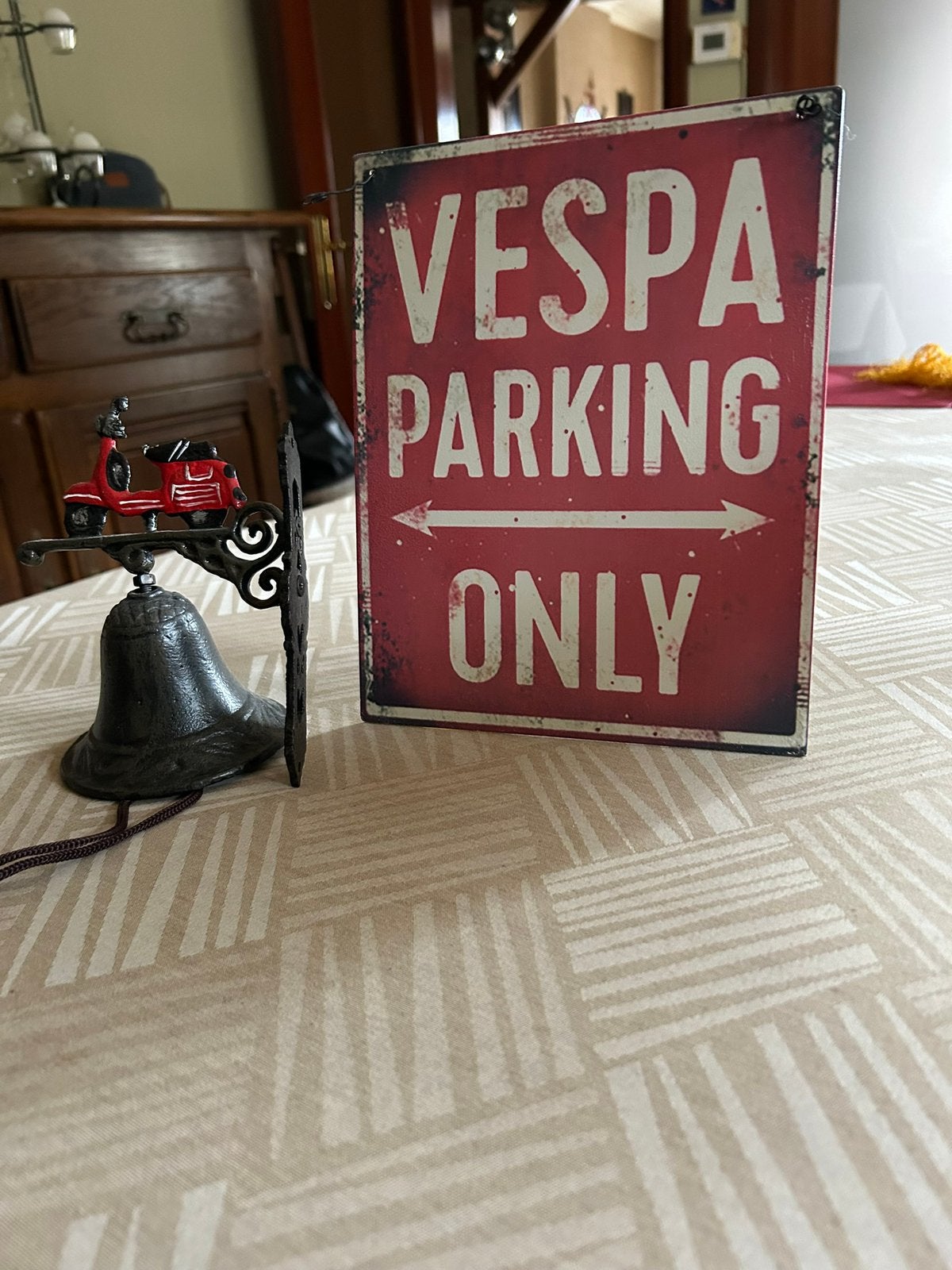 Metalen Vespaplaat, Verzamelen, Ophalen, Gebruikt