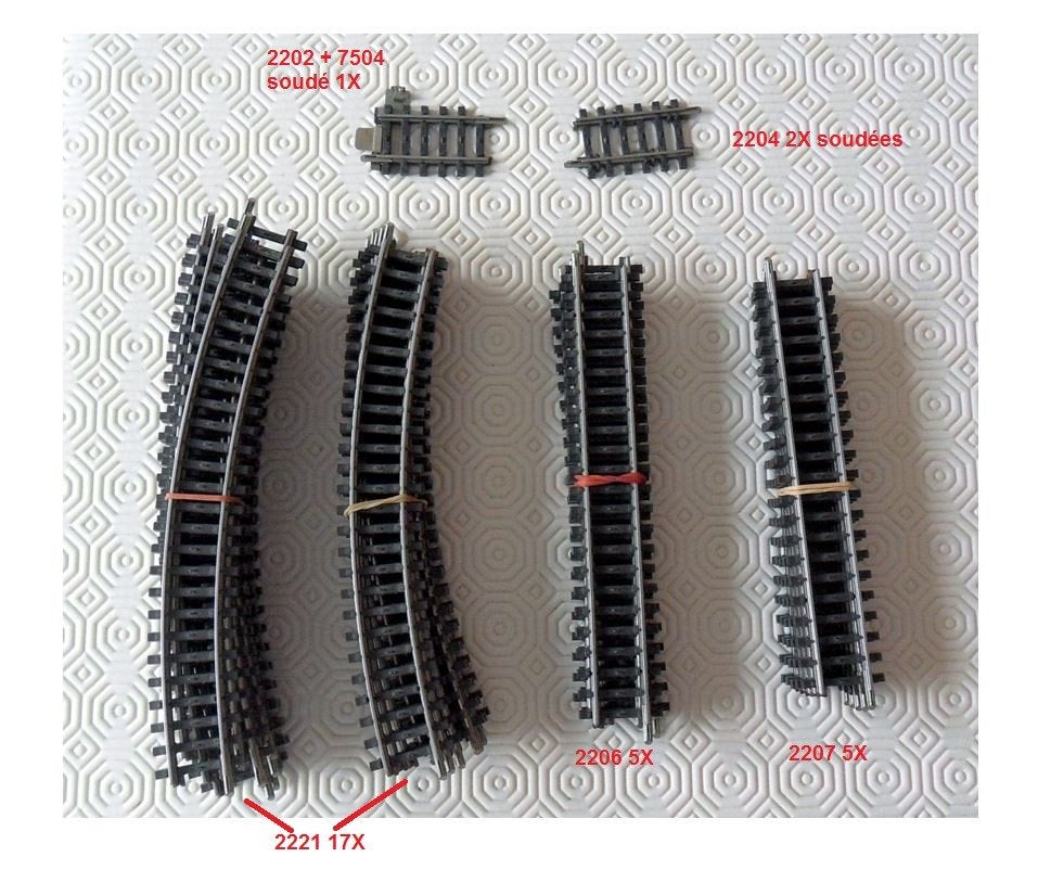 Märklin rails 2202.2224.2221.2206.207., Gebruikt, Verzenden, Gelijkstroom of Wisselstroom, Analoog