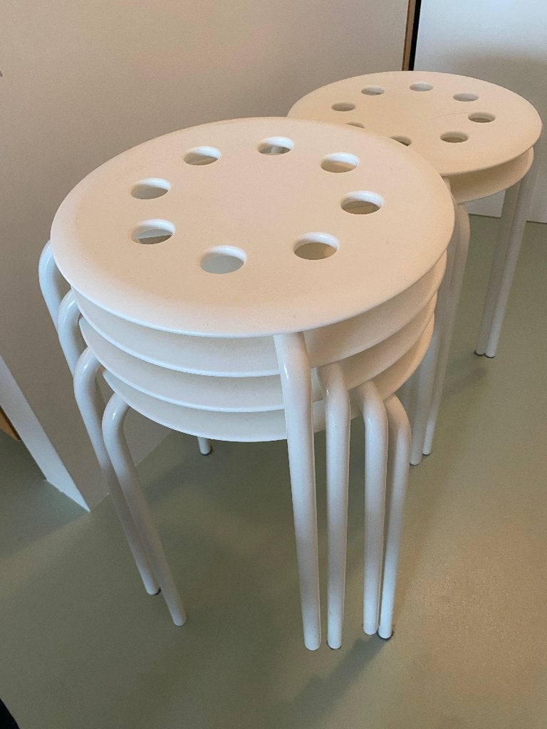 6 Ikea krukjes (wit), Huis en Inrichting, Ophalen, Zo goed als nieuw, Kunststof