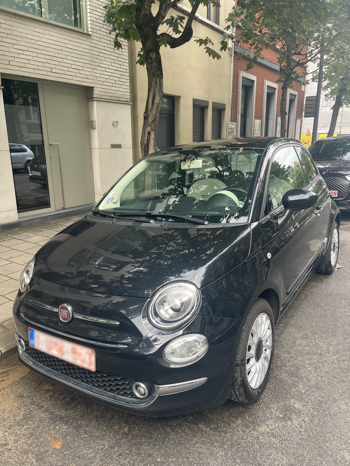 Fiat 500 / Zwart / 2018 / 62.400km, Auto's, Fiat, Particulier, Airconditioning, Apple Carplay, Bluetooth, Cruise Control, Elektrische ramen