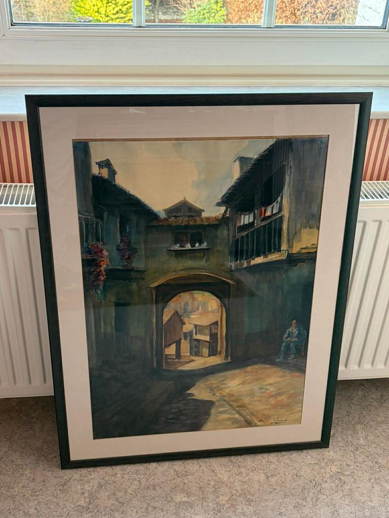 Aquarelle Fernand Lienaux La Louvière, Antiquités & Art, Art | Peinture | Classique, Enlèvement ou Envoi