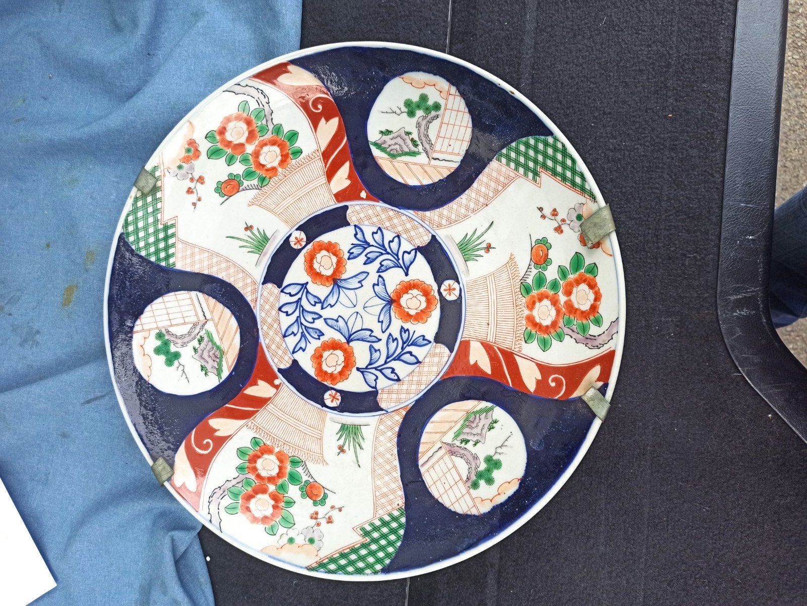 Japans bord uit de tijd bezet japan diameter 40 cm ze, Antiek en Kunst, Ophalen