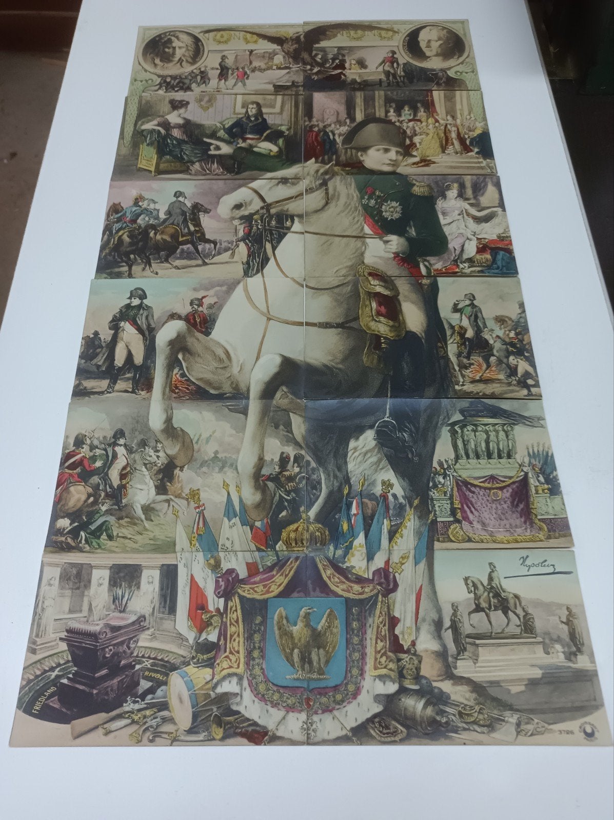 Puzzel postkaarten Napoleon 1911, Ophalen of Verzenden