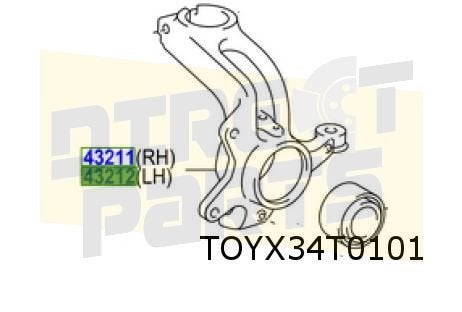 Toyota Aygo Fuseestuk Links voor Origineel! 432120H020, Neuf, -, Toyota, -