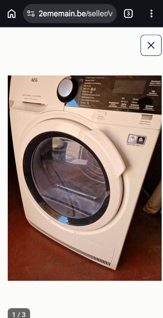 Sèche linge AEG 8kg pompe à chaleur A ++. Série 8000, Enlèvement, Comme neuf, Chargeur frontal