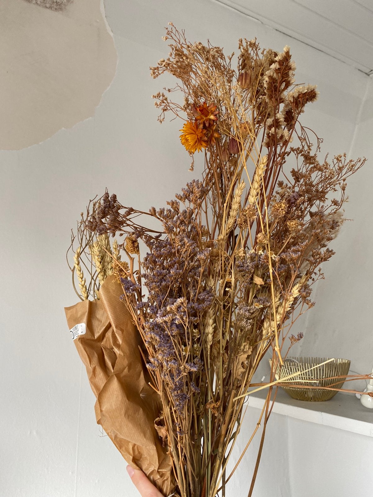 Droogbloemen gemengd, Huis en Inrichting, Woonaccessoires | Droogbloemen, Ophalen, Zo goed als nieuw
