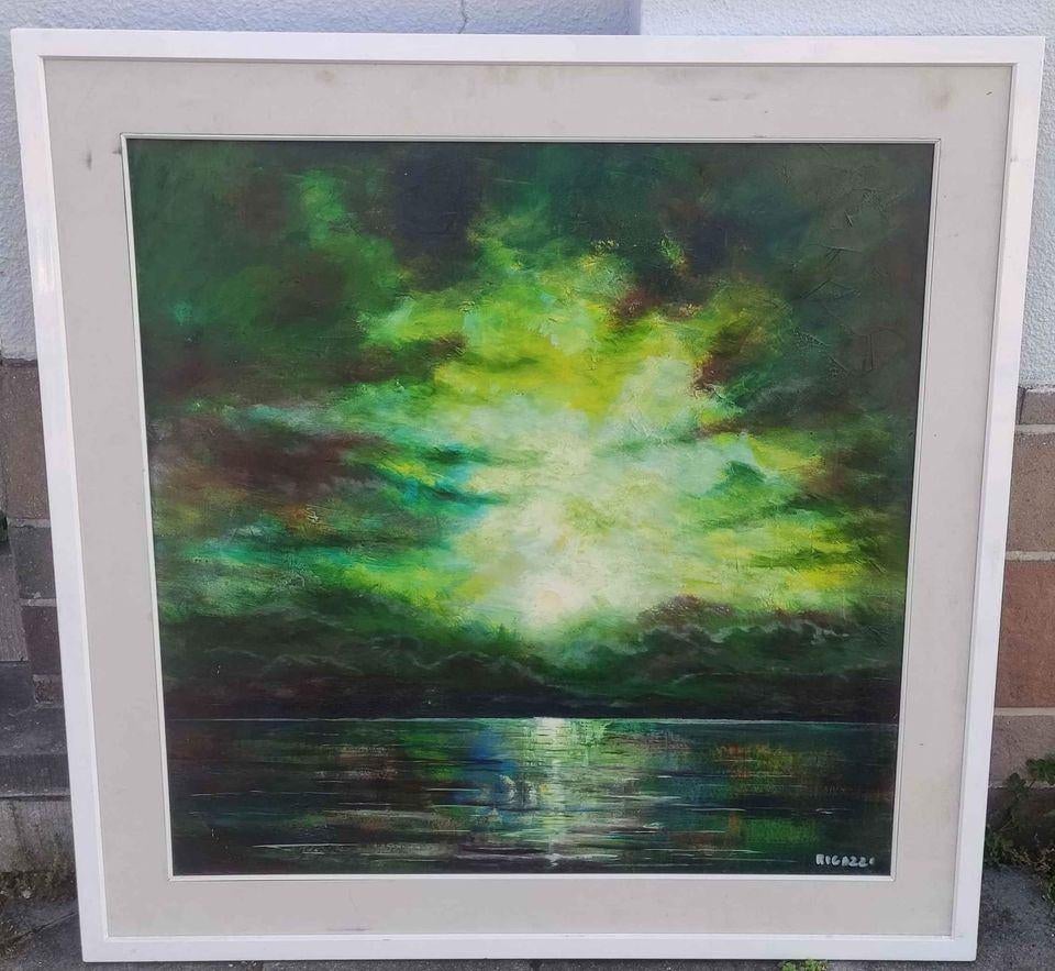 Huile sur toile marouffle marine signe jean rigazzi, Ophalen