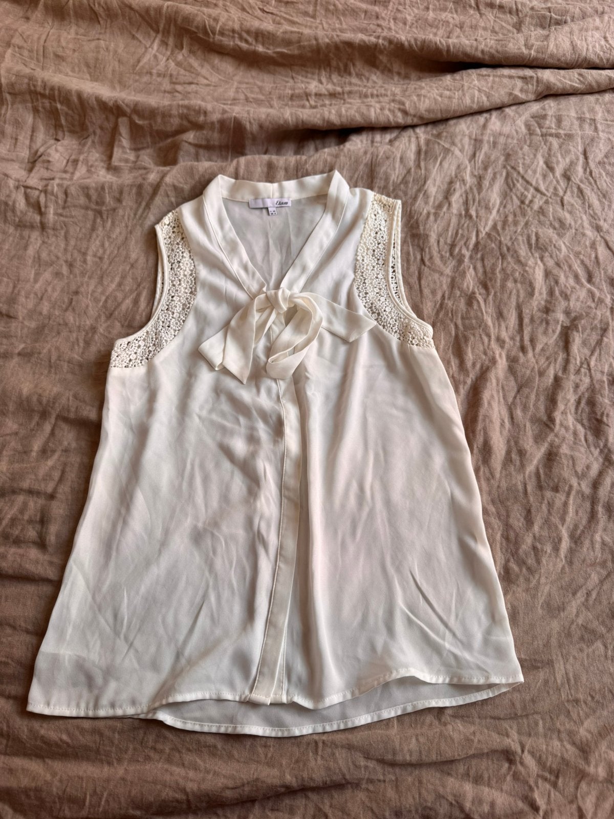 Haut fluide sans manche etam, Enlèvement, Comme neuf, Blanc