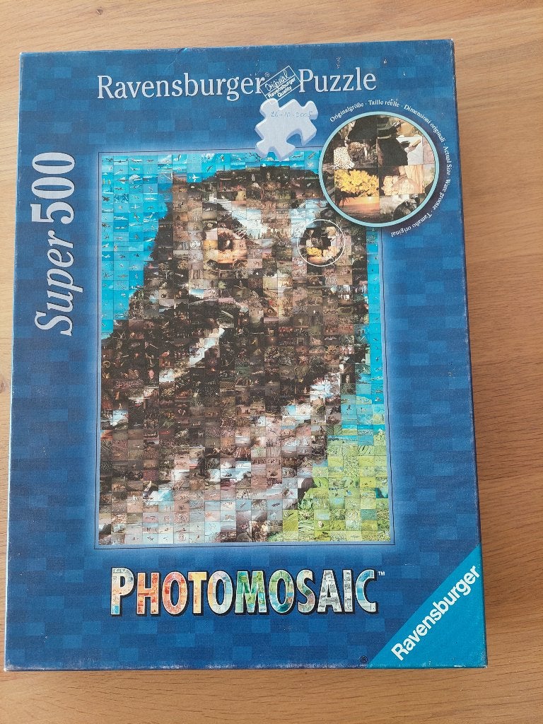 puzzel 500 st - Ravensburger Photomosaic - uil, Ophalen of Verzenden, 500 t/m 1500 stukjes, Zo goed als nieuw, Legpuzzel