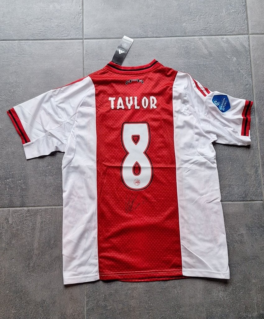 Shirt met originele handtekening; Kenneth Taylor # Ajax, Verzamelen, Sportartikelen en Voetbal, Verzenden, Nieuw, Shirt