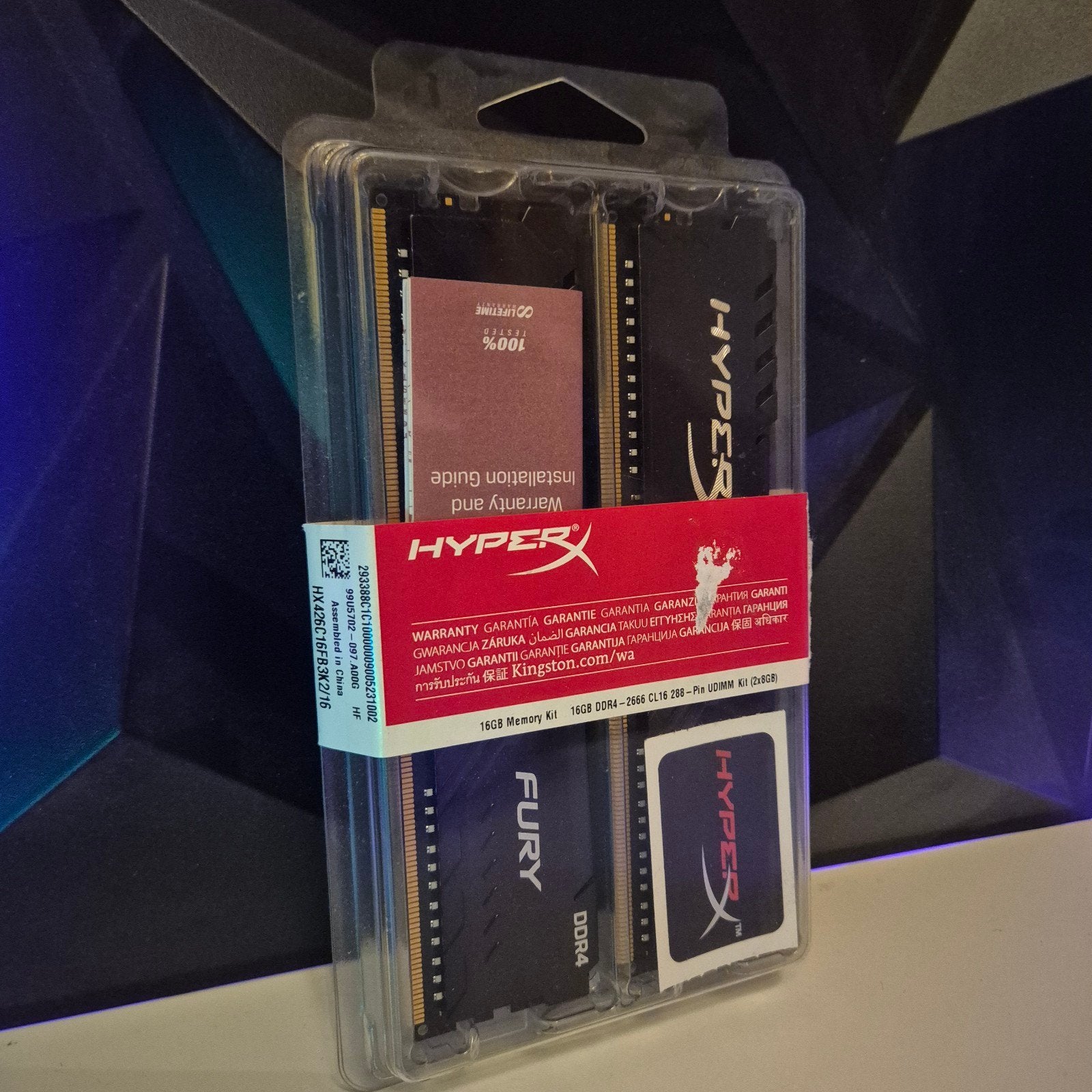 16 Go de RAM DDR4 HyperX FURRY, Informatique & Logiciels, Neuf, Enlèvement ou Envoi, DDR4, Desktop