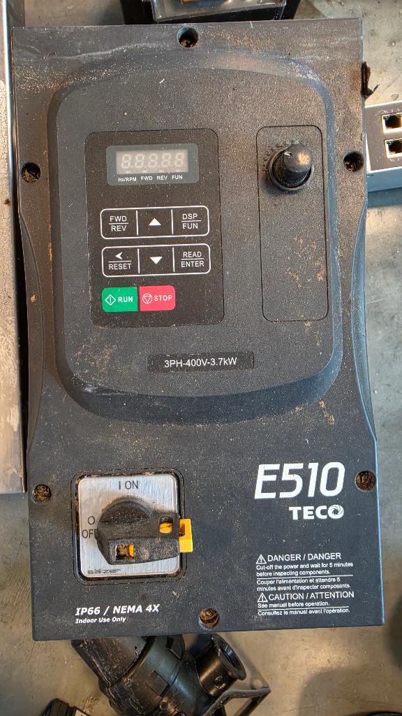 Teco E510 frequentieregelaar 3,7KW, Doe-het-zelf en Bouw, Ophalen of Verzenden