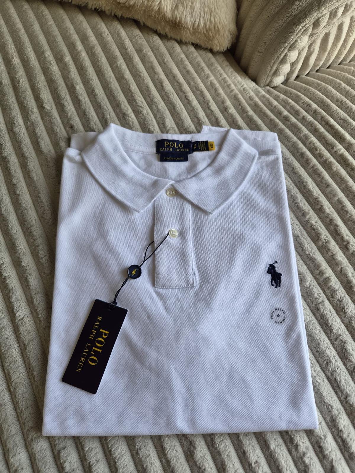 Polo Ralph Lauren Blanc Homme Taille M Neuf Étiquette, Kleding | Heren, Polo's, Verzenden, Nieuw, Maat 48/50 (M), Wit