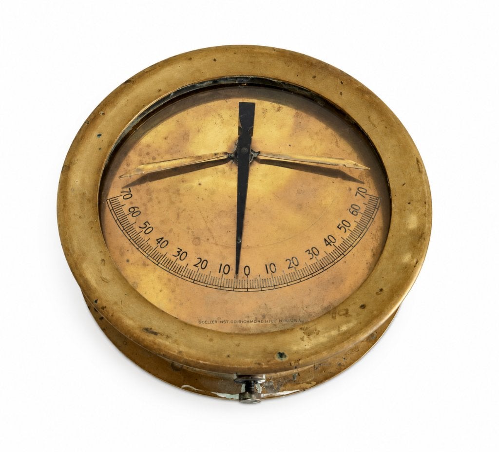 Moeller Instrument Company Brass Ship Clinometer, Verzamelen, Ophalen, Gebruikt