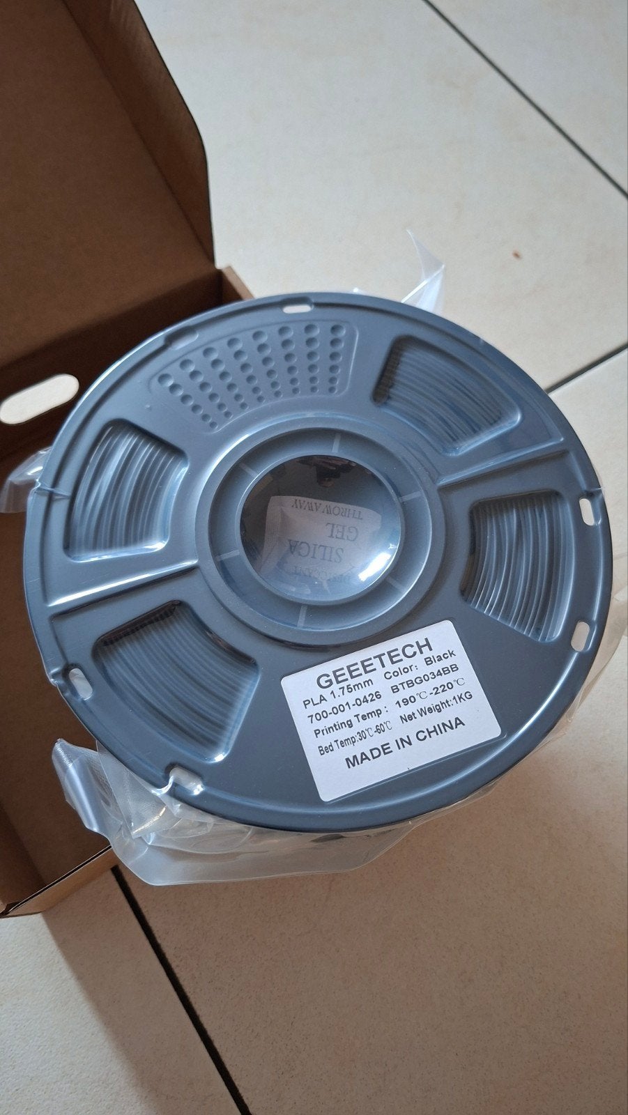 PLA filament zwart, Ophalen of Verzenden, Filament