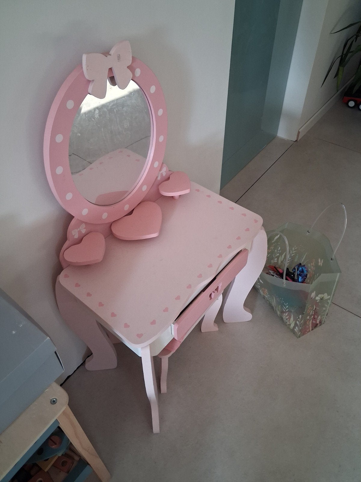 kinder kaptafel, Ophalen