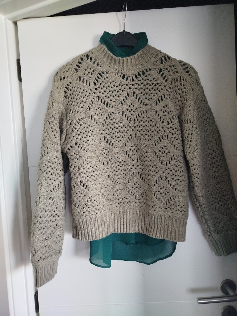 2 pièces : un pull et un chemisier assorti, Enlèvement ou Envoi, Comme neuf, Costes, Vert