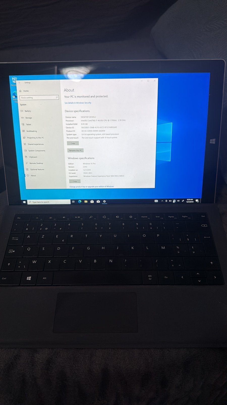 Microsoft Surface Pro 3 i7, 8 GB, Comme neuf, Enlèvement, SSD