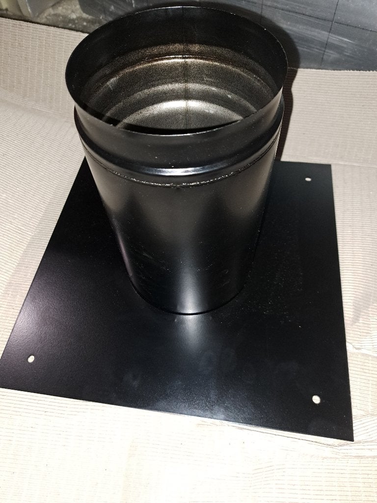 Plaque neuve de finition bas tubage cheminée 130mm noir, Enlèvement ou Envoi