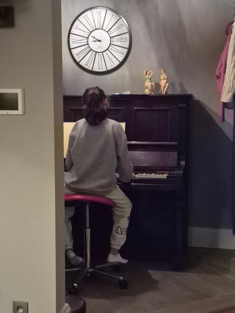 piano, Muziek en Instrumenten, Piano's, Gebruikt, Piano, Bruin, Ophalen