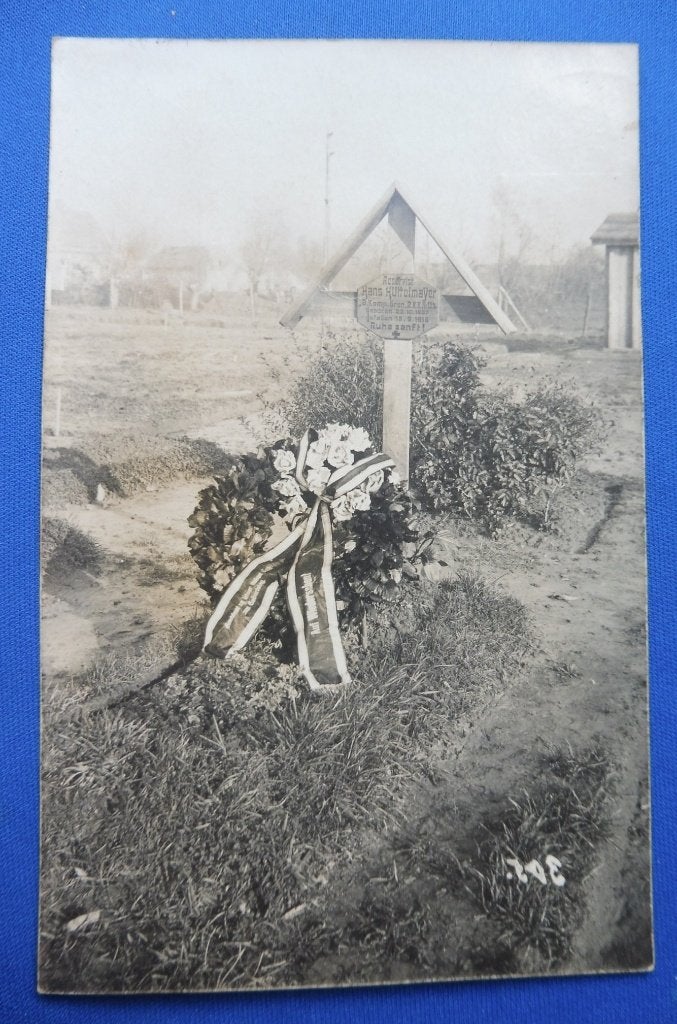 WOI Fotokaart Graf Reservist Hans Hüttelmayer, Menenwald, Verzenden, Landmacht, Overige typen