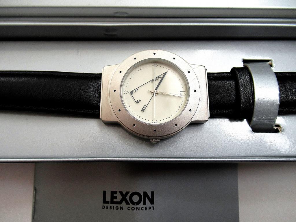 Vintage Tri Time Swiss LEXON Designhorloge van Schreyner '90, Handtassen en Accessoires, Overige Accessoires, Ophalen of Verzenden