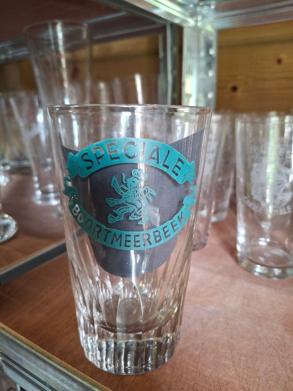 Oud gezuurd bierglas het sas ecluse boortmeerbeek, Enlèvement ou Envoi