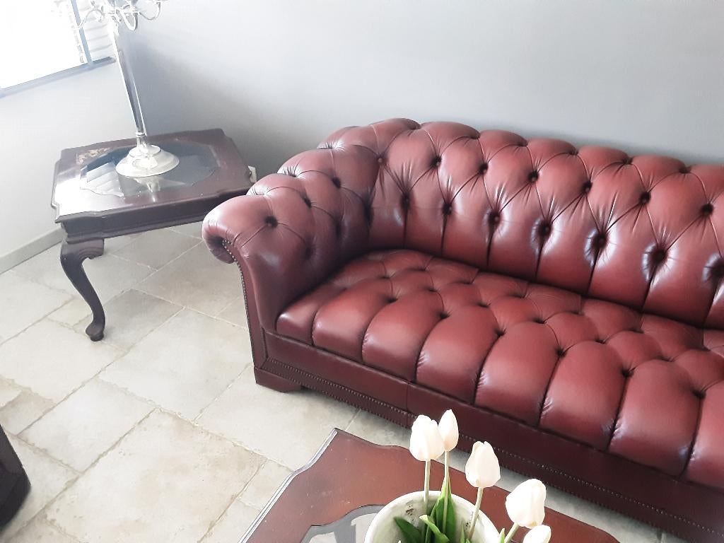 Salon chesterfield, Quatre personnes ou plus, Chesterfield, Banc droit, Comme neuf
