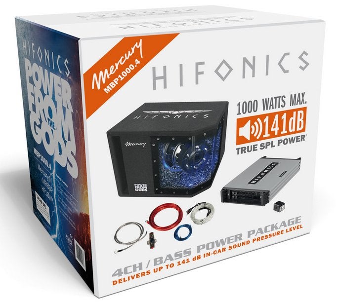 Hifonics Mercury MBP1000.4 Subwoofer + versterker & kabels, Enlèvement ou Envoi, Neuf